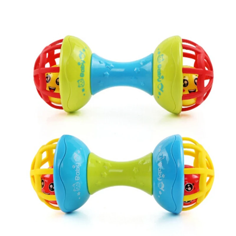 1pc Random Color Baby Rattles toy Intelligence Grasping Gums Plastic