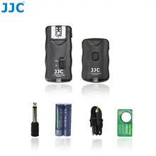 JJC 2,4 GHz 100 metros Control remoto inalámbrico disparador de flash Kit 16 canales controlador Speedlight para Canon/Nikon/Sony/Olympus