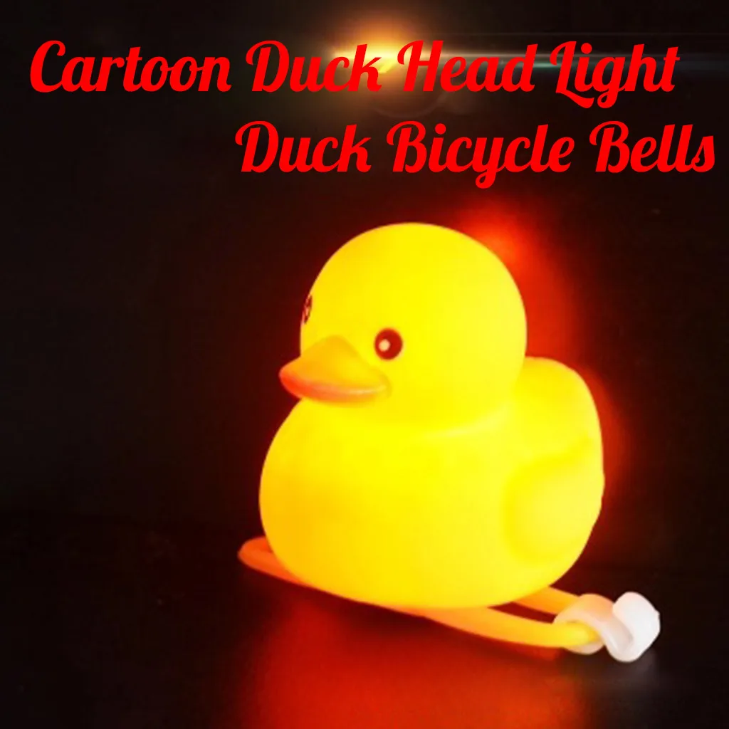 Hot sale Cartoon Head Light Shining Cute Duck Bicycle Bells Handlebar Accessories Portable Bike accessories | Спорт и развлечения