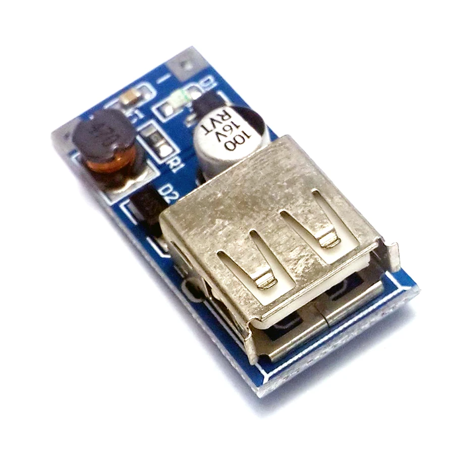 DC модуль бустера (0 9 В ~ 5 В) L 600мА USB бустер монтажная плата выход синяя