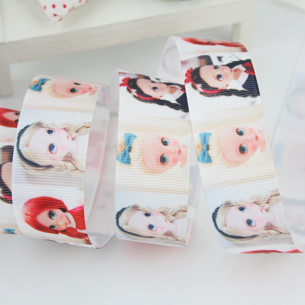 cute doll printed grosgrain ribbon (2)