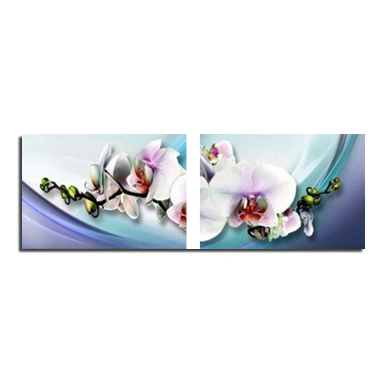 

Orchid four 50X35x2 3D DIY Diamond Painting 100% full square drill Cross Stitch Embroidery rhinestones Home Decoration