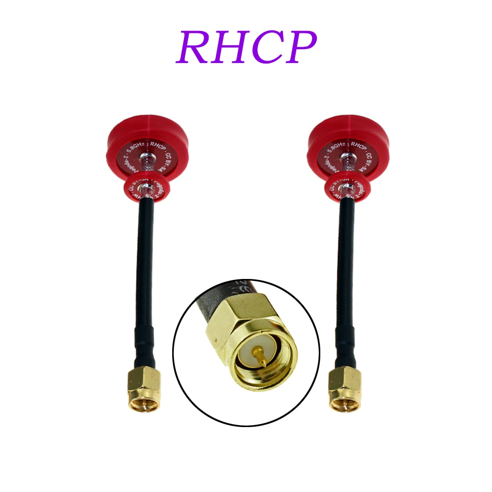 

JMT 2Pcs EMAX Pagoda II 2 5.8G 50mm 80mm Antenna Red RHCP RC FPV Transmitter Receiver Omni Directional Flat Panel