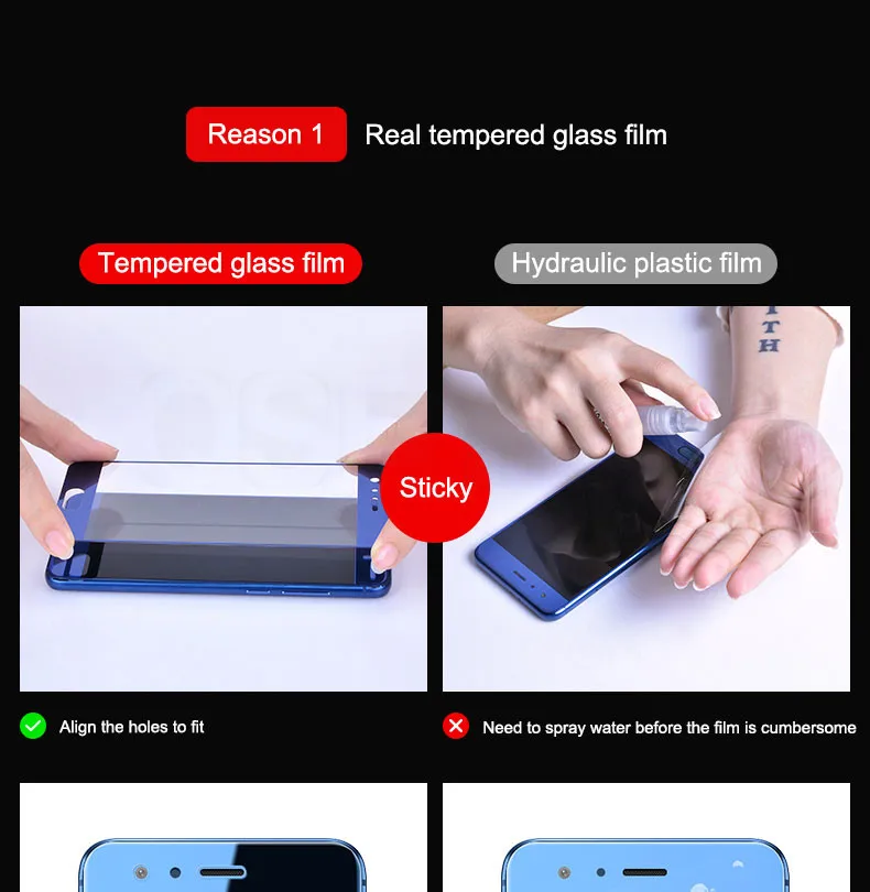 Полное покрытие против царапин Закаленное стекло для Huawei Honor 8 9 V10 V9 Play высокое качество Защитная пленка для экрана Honor 9 Lite
