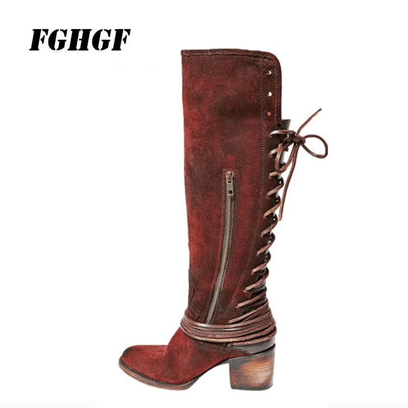 

Package mail new Restoring ancient ways Platform boot tassel Bind the female boots boots High heels Large size 40 to 43
