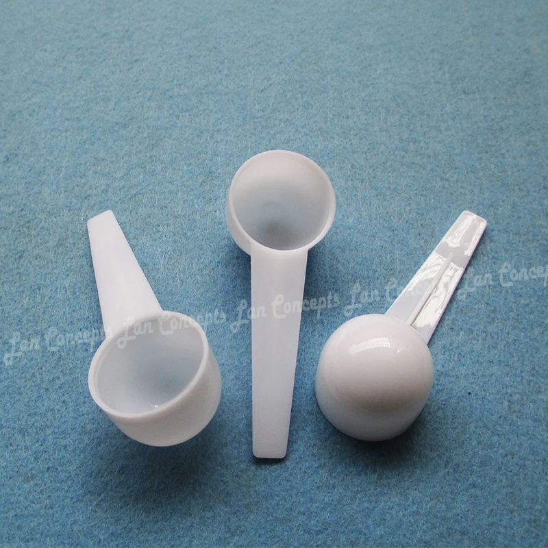 5g / 9ML Plastic Measuring Scoop 5 gram Food Grade PP Flat Spoon for  medical milk powder liquid - white 1000pcs/lot wholesale