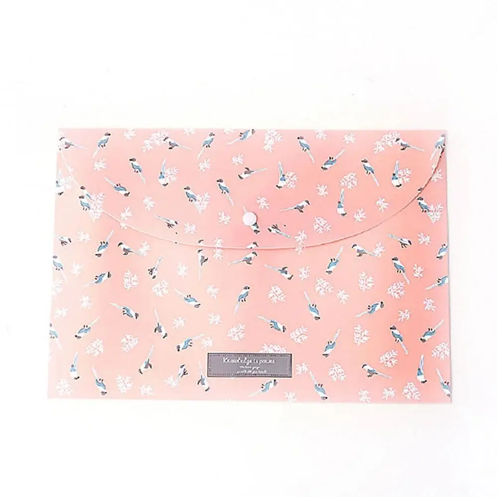 Прочная папка с защелкой, цветочный напильник, бумага А4, школьные канцелярские принадлежности, офисные принадлежности - Цвет: Розовый