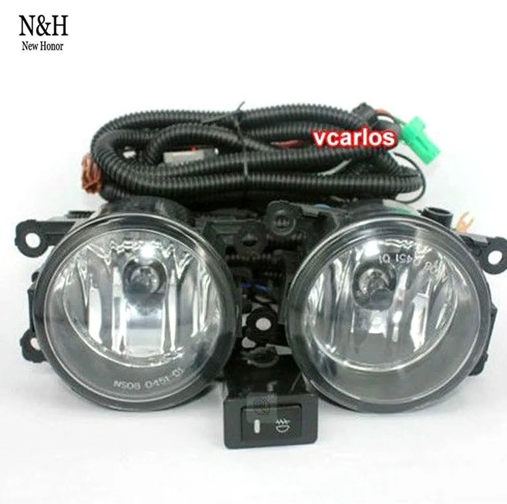 

high quality halogen fog lights lamp set for Renault Symbol 2009 ~ON with clear lens wiring kit
