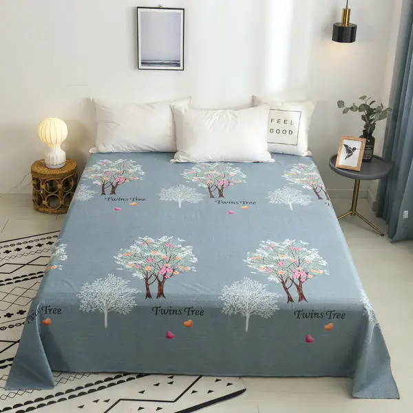 New 3 Pcs Bedding Set Polyester/Cotton Bed Sheet Flat Sheet+ 2 Pcs Pillowcase Bedsheet Queen King Full Twin 230*230cm Sabanas - Цвет: 4R-4