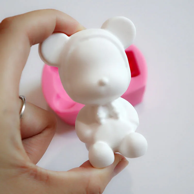 Силиконовая форма для гипса Bear симпатичная медведя силиконовая мыла ручной