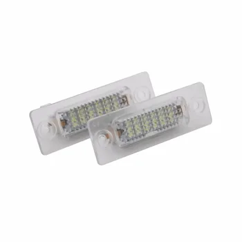 

Number License Plate Lamps for VW Caddy Transporter Passat Golf Touran Jetta T5 03-09 Error Free 18 3528 SMD LED Light Bulbs