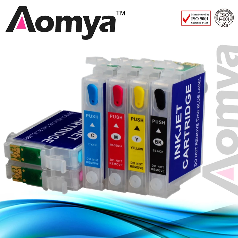 Aomya многоразового картридж T0821 82N совместимый для epson R270 R290 R295 R390 RX590 RX610 RX615 RX690 T59 TX650