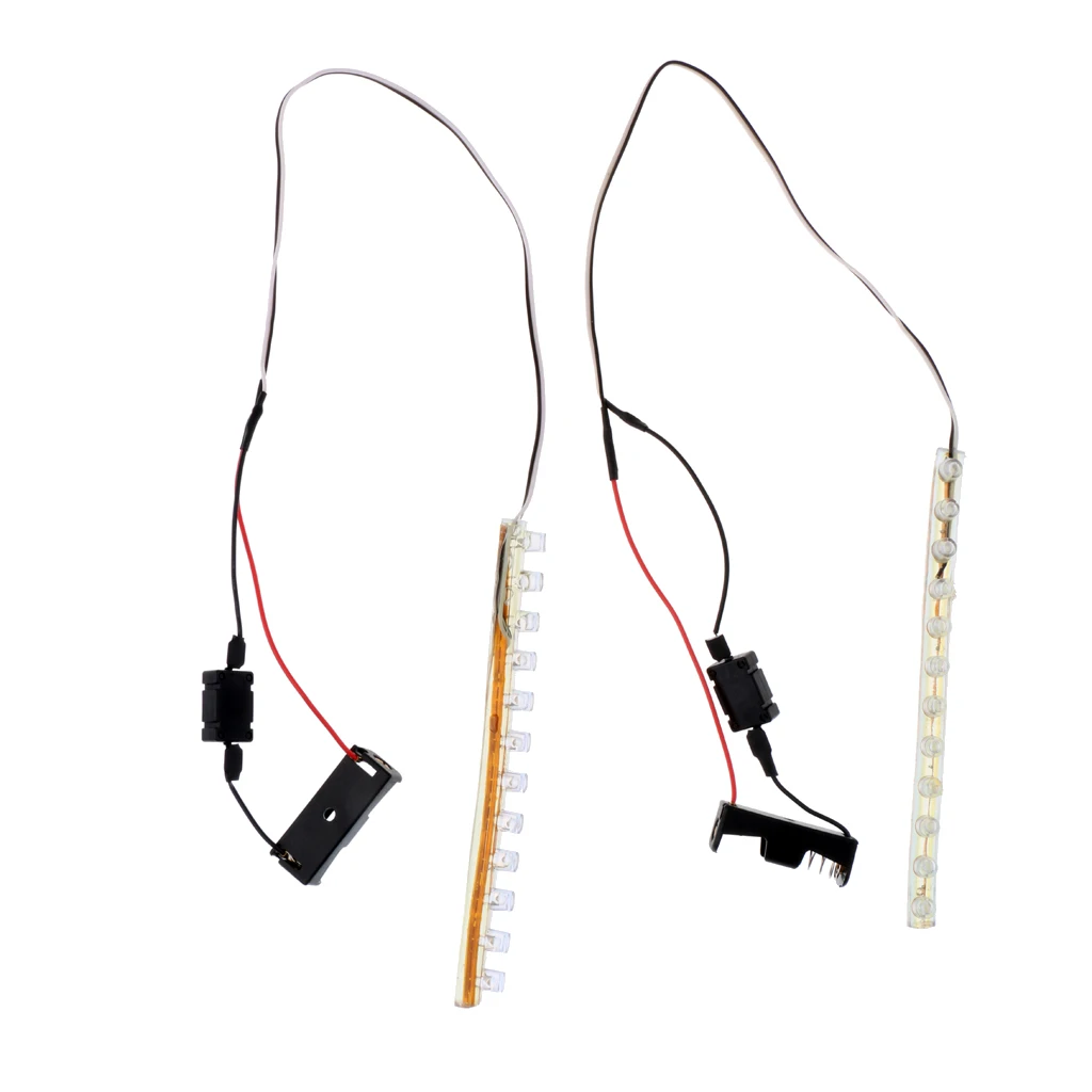 

2 Pieces Outdoor Sports Roller Skates / Inline Skates LED Light Bar with Switch 12cm Replacment Accessories