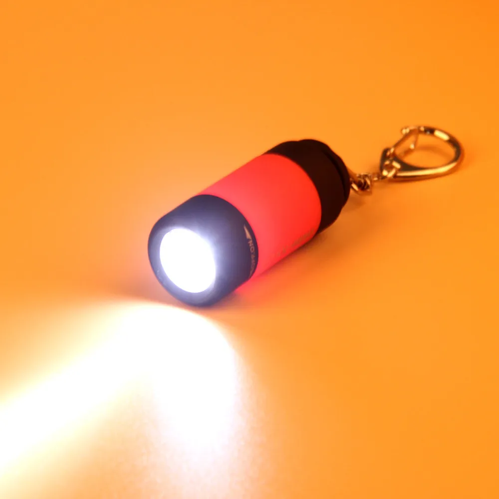 Супер Мини светодиодный светильник 0,3 Вт 25 Лум портативный флэш-светильник USB наружный водонепроницаемый перезаряжаемый фонарь-брелок, светильник, многоцветный^ 40