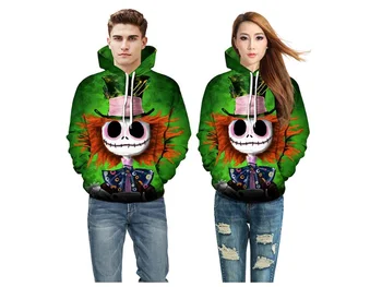

Amazon stock hot style color digital print long sleeve lovers hoodie dw-73 Polyester pullvero women pullover hoodies low price