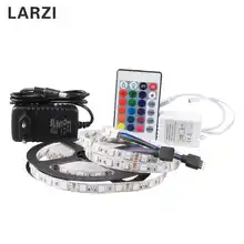 LARZI LED Strip Light 5050 DC12V 60LEDs/m 5m Flexible LED Tape RGB Cool/Warm White Red Green Blue  SMD 5050 Home Decoration Lamp