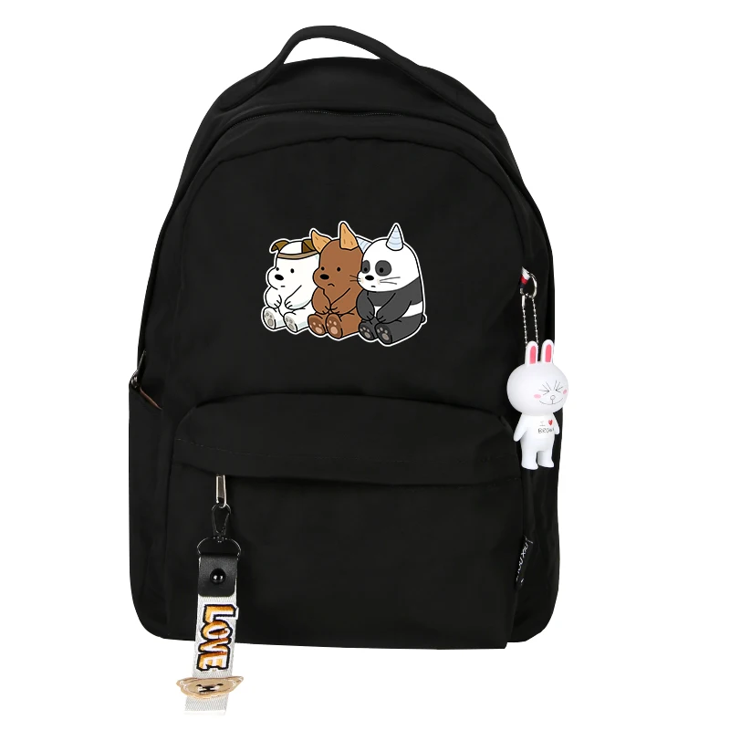 

cartoon new Children we bare bears School backpack for Teenage students Child anime School Book Bags travel shoulder bag