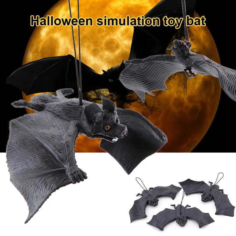 

Simulation Bat Artificial Funny Pendant Rubber For Halloween Haunted House Fool's Day YH-17