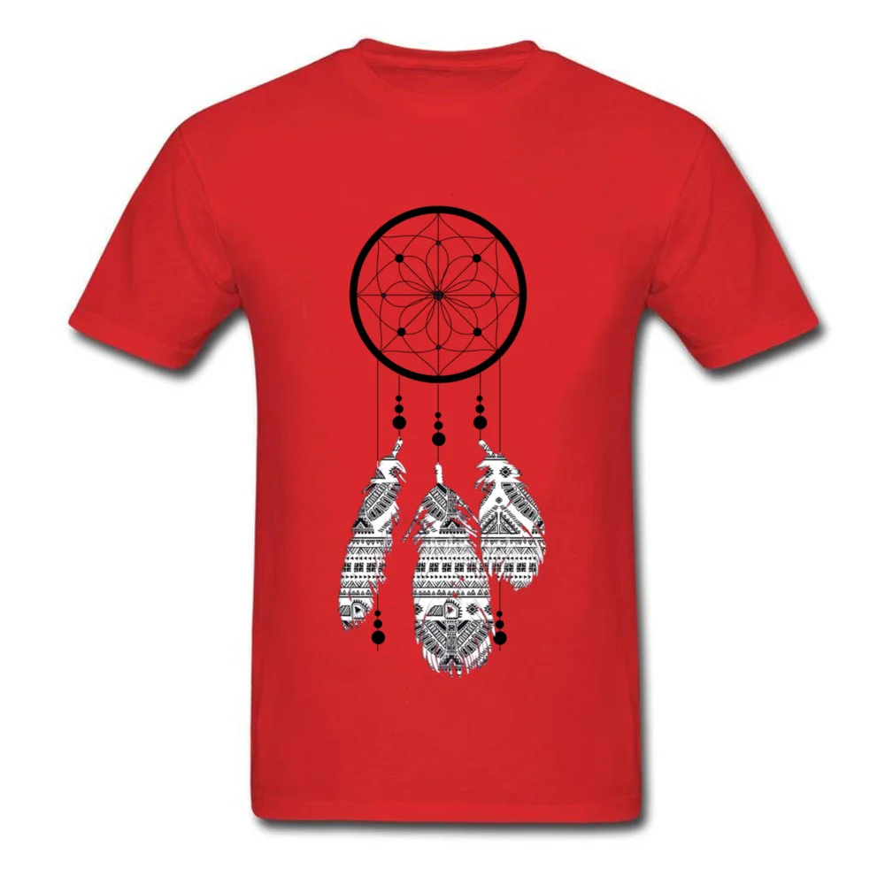 Dream Catcher Father Day 100% Cotton Fabric O Neck Tops Shirts Short Sleeve Leisure Clothing Shirt New Coming T Shirt Dream Catcher red
