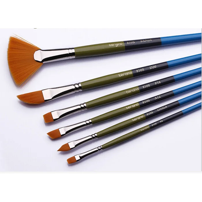 Acrylic Brush Gouache Watercolor Brush Nylon Hair Different Shape Art