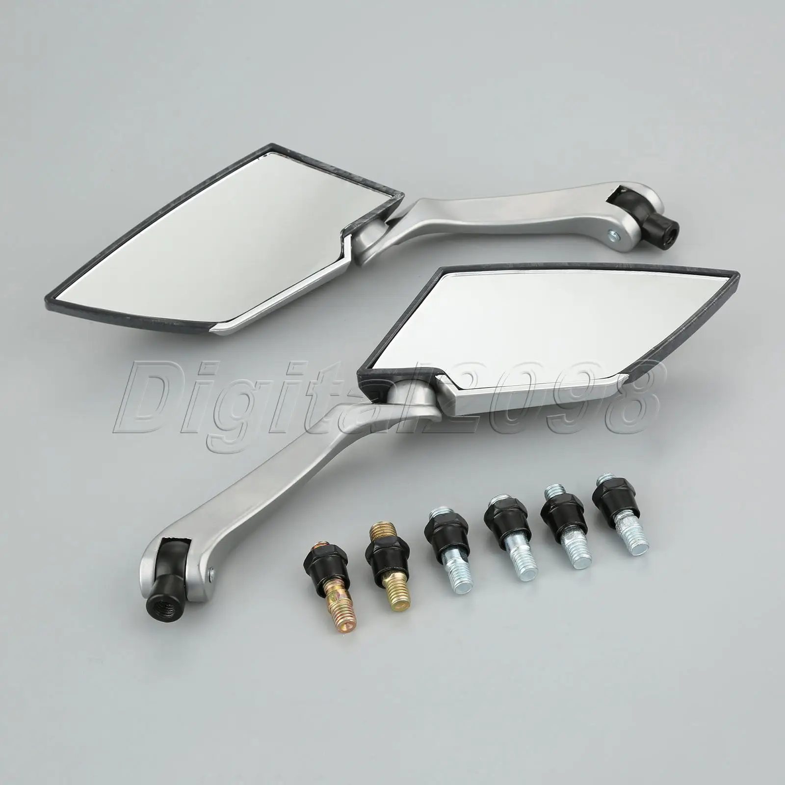 

1 Pair Universal Motorcycle Rearview Mirror 8/10mm Diamond Rear View Mirrors For Harley Honda Street Sport Bike Scooter Cruiser