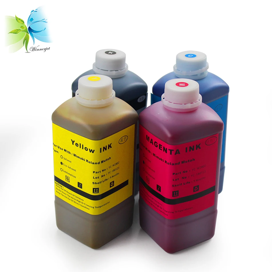 

Winnerjet 1000ml AD Outdoors Eco Solvent Ink For Roland/ for Mimaki Printer---BK/C/M/Y