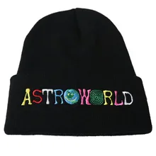 Travi$ Мужская и женская вязаная шапка НОВАЯ шапка с надписью ASTROWORLD Лыжная теплая зимняя шапка с вышивкой для мальчиков и девочек унисекс