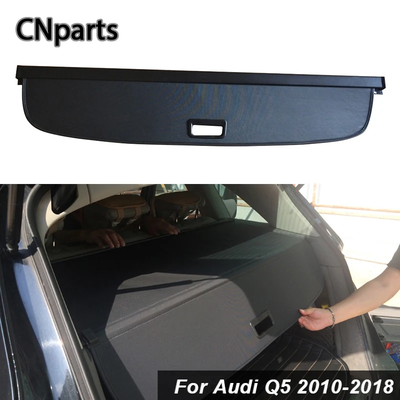 

CNparts Car Rear Trunk Cargo Cover For Audi Q5 2010-2018 Car-Styling Black Security Shield Shade Auto accessories