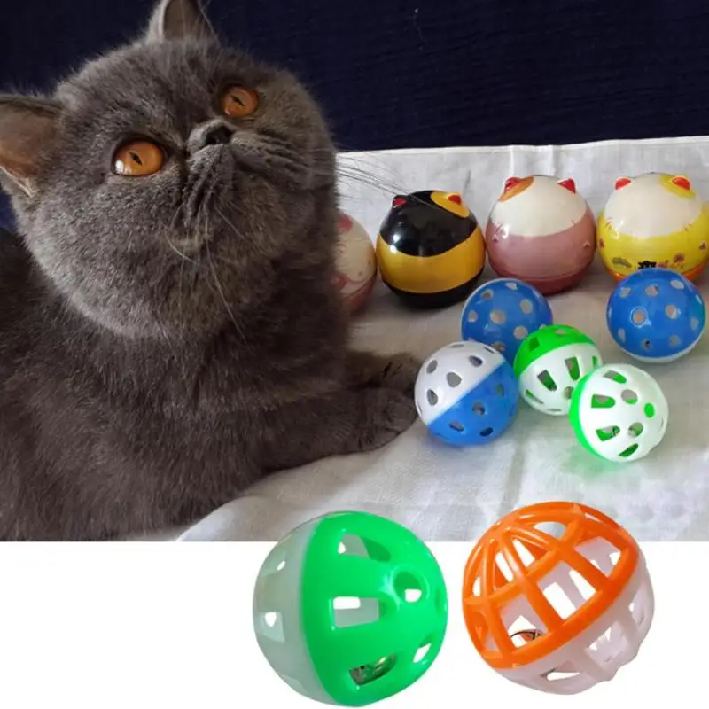 18 шт. Pet Cat Котенок Играть шары с Jingle Bell набросать Чейз погремушка игрушка