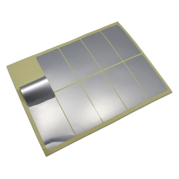 

DHL Mute Silver PET Labels/Blank Dumb Silver Barcode Label Sticker/Printed Barcode Stickers Scratch Resistance Self Adhesive