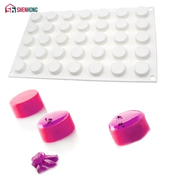 

SHENHONG 35 Holes DIY Small Round Decoration Mould Silicone Cake Mold Various Shape Mousse Muffin Moule Cookie Wedding Baking 3D
