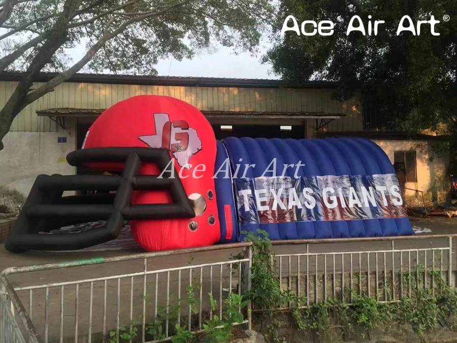  Customized Inflatable Helmet tunnel tentgo through entrance tunnel way for NFL sport game event