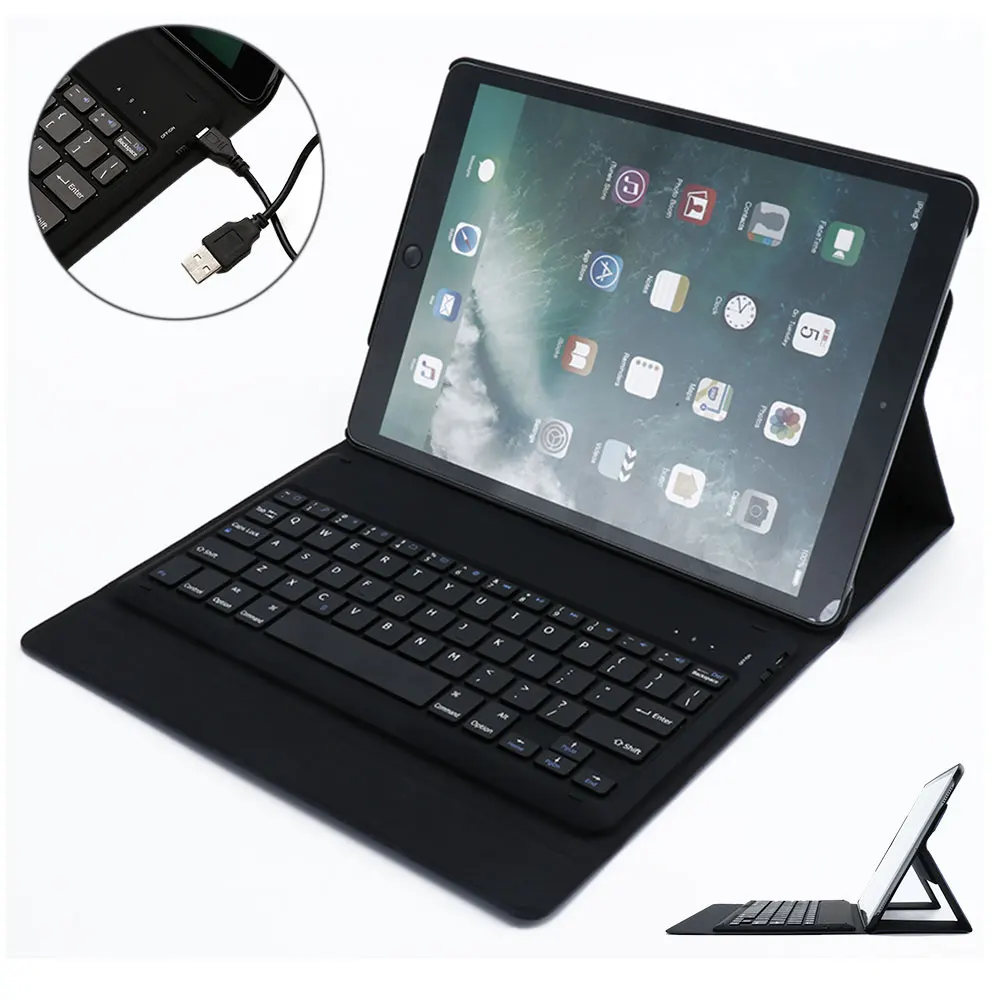 

Wireless Bluetooth Keyboard Case Cover for iPad 9.7 2017/2018 iPad Air Full Body Protective Portable Keyboard Case for Air 2