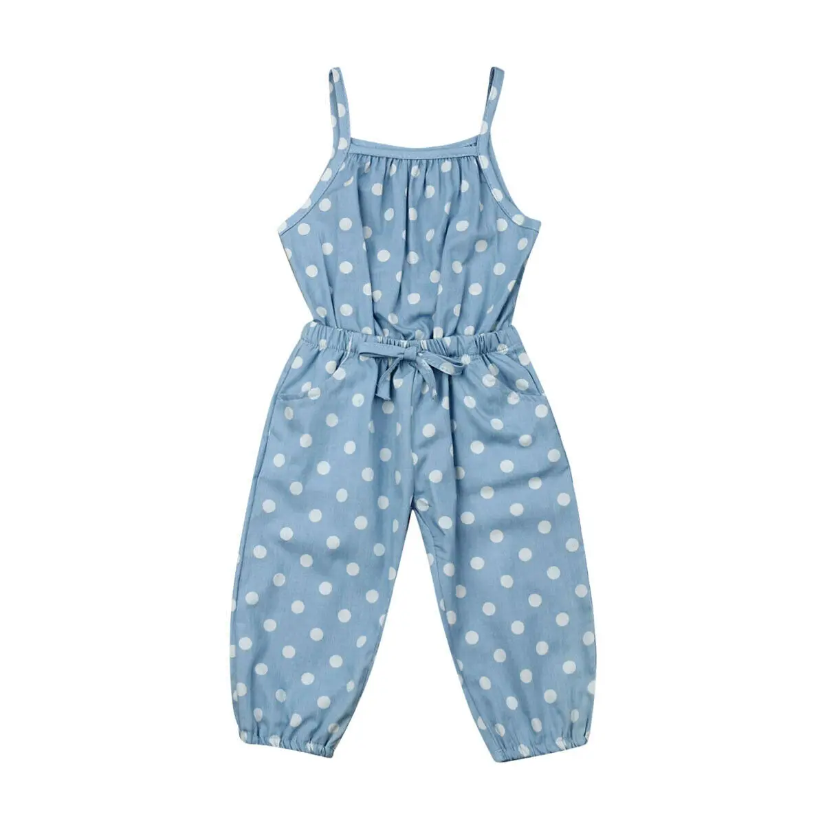 2019 Newborn Baby Girl Kid Polka Dot Romper Trousers Sunsuit Clothes Summer Sleeveless Cute Girls Overalls | Детская одежда и