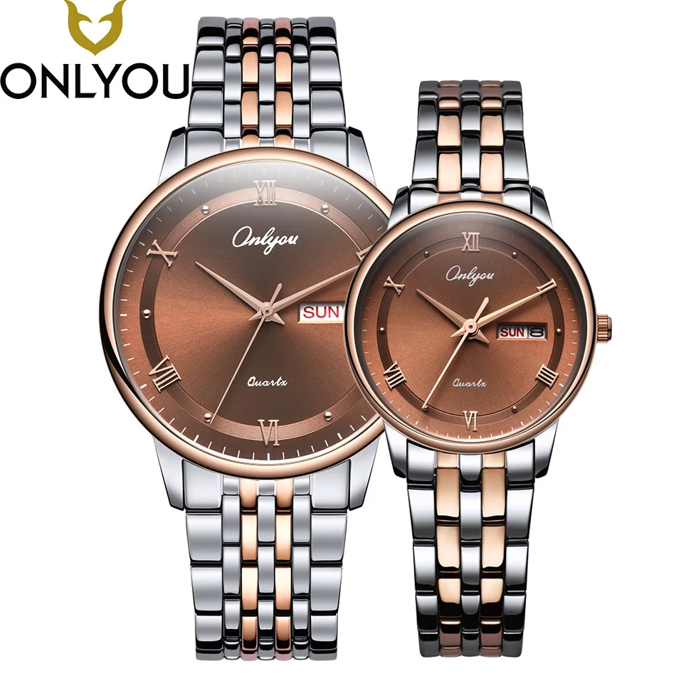 ONLYOU Lovers Watches Men Top Business Brand Watch Women Luxury Fashion Wristwatch Ladies Dress Stainless Steel Quzrtz Clock ONLYOU Lovers Watches Men Top Business Brand Watch Women Luxury Fashion Wristwatch Ladies Dress Stainless Steel Quzrtz Clock