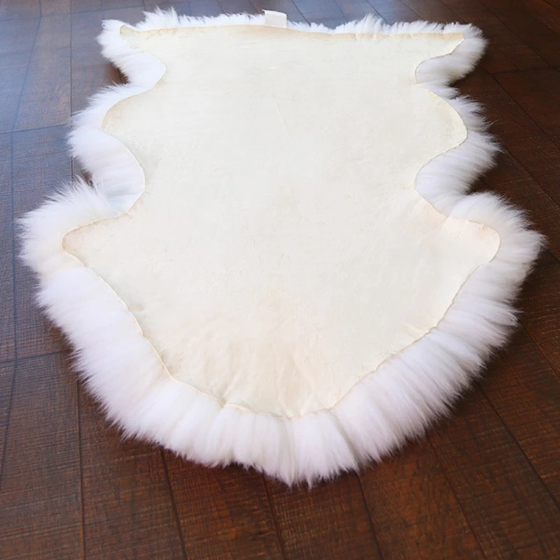 Роскошный прямоугольный квадратный мягкий искусственный шерстяной овчина Пушистый Ковер белый мех ковер мохнатые длинные волосы сплошной мат домашний DecorD20
