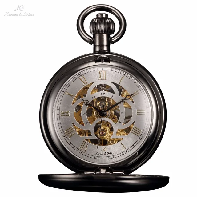 Ks Lusso Scheletro Quadrante Bianco Antico Mano Winding Numeri Romani Meccanico Ks Lusso Scheletro Quadrante Bianco Antico Mano Winding Numeri Romani Meccanico