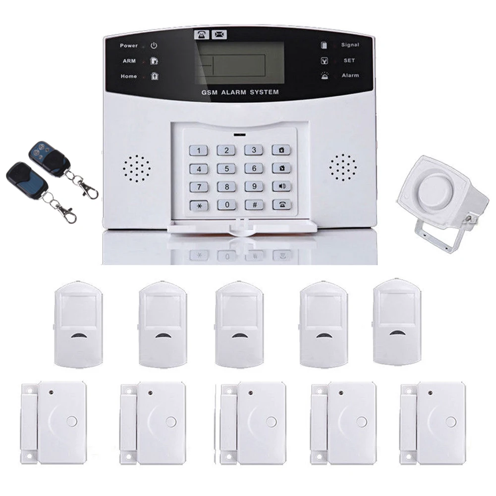 

2 pcs of MOOL LCD WIRELESS GSM AUTODIAL SMS HOME HOUSE OFFICE SECURITY BURGLAR INTRUDER ALARM, Sets E