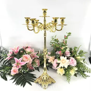 

7arms Crystal Metal Candlestick For Wedding Decorations Event Products Party Decorations
