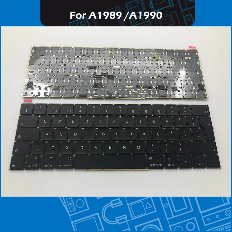 Клавиатура новая с британской раскладкой A1990 A1989 для Macbook Pro Retina 13 &quot15&quot 2018 2019