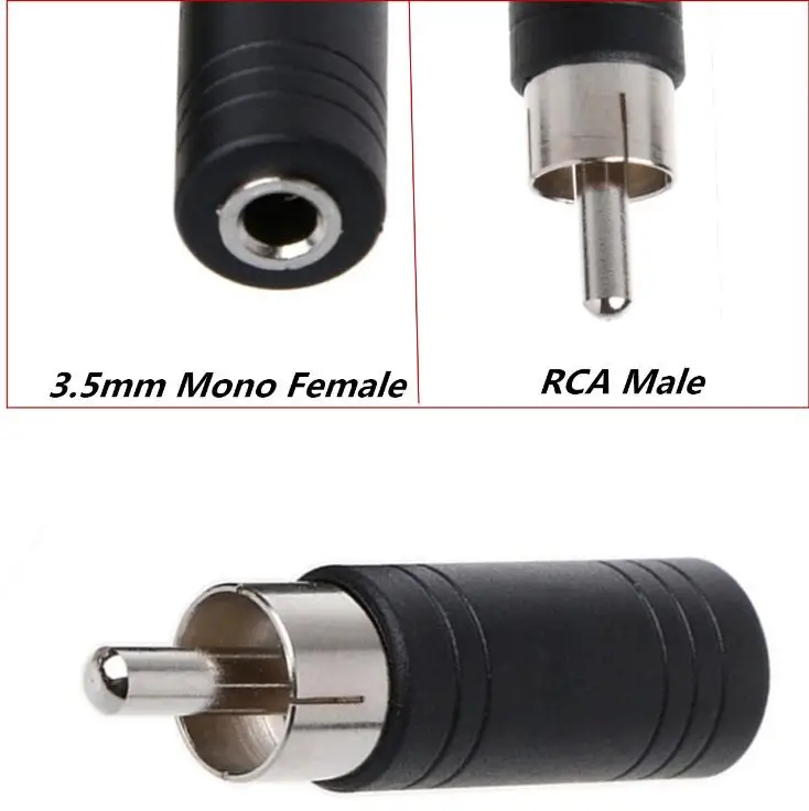 

3.5mm Mono Jack (Female) to RCA Plug (Male) Adapter