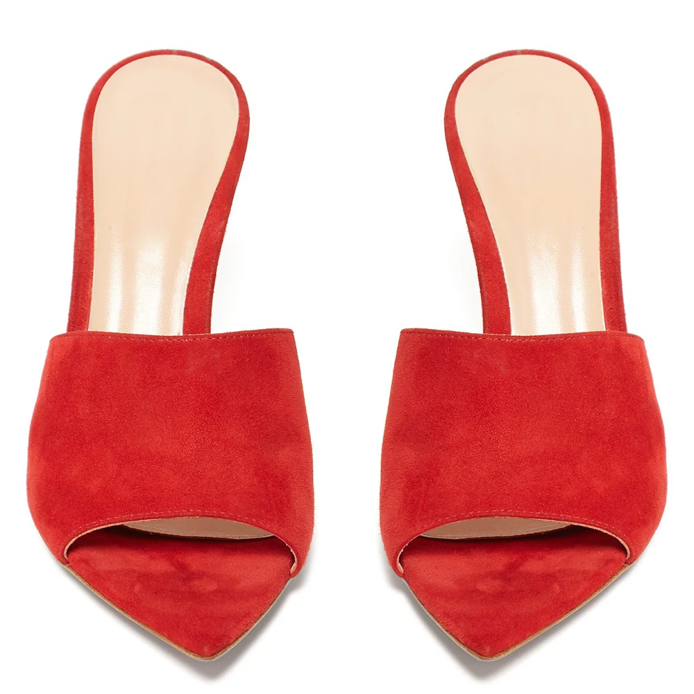 pointed toe red mules  (3)