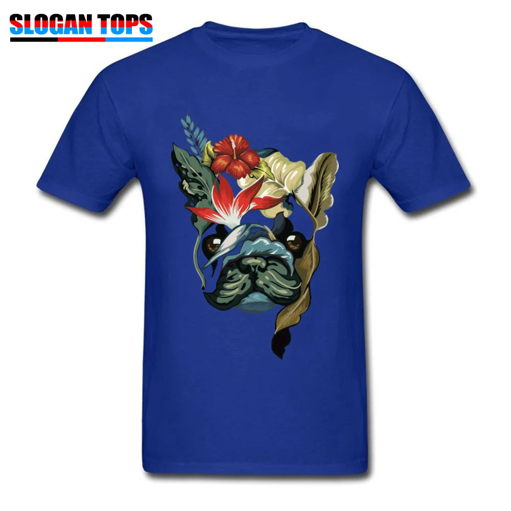 100% Cotton Men Short Sleeve TROPICAL FRENCHIE T-shirts Cool Tops Shirt 2018 Design Crew Neck Tops & Tees Wholesale TROPICAL FRENCHIE blue