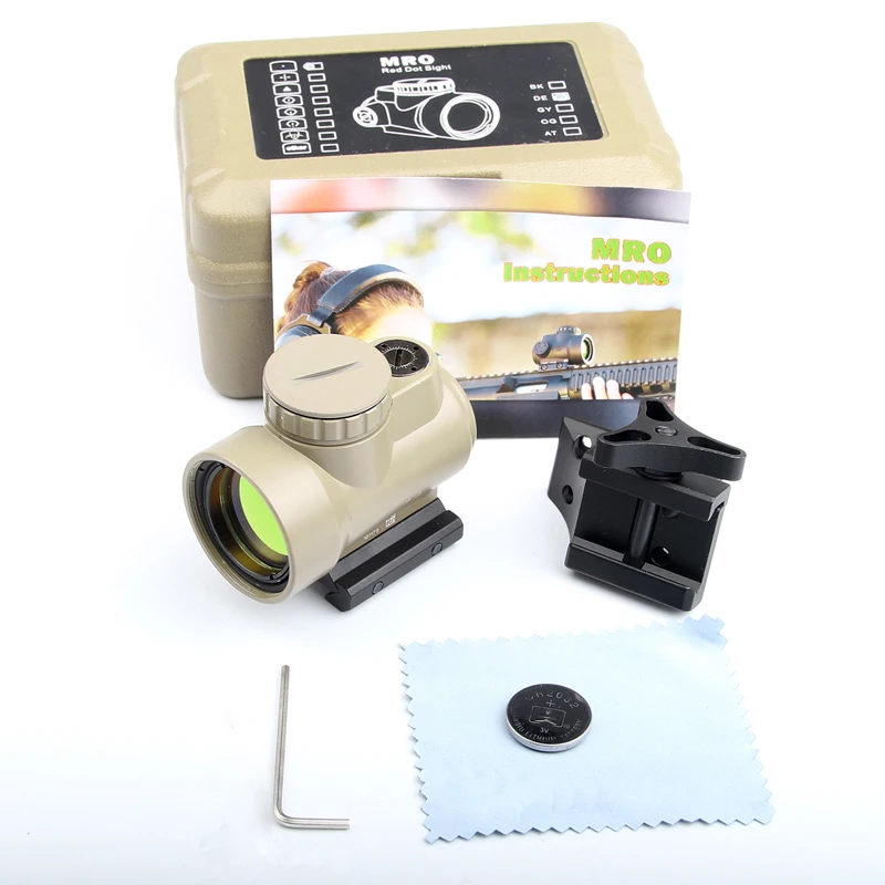 

MRO Style Holographic Red Dot Sight Optic Scope Tactical Gear airsoft With 20mm Scope Mount For Hunting 5-0036