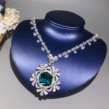 Дизайнерские Модные ювелирные изделия из меди 3а кубического циркония вечерние ожерелья