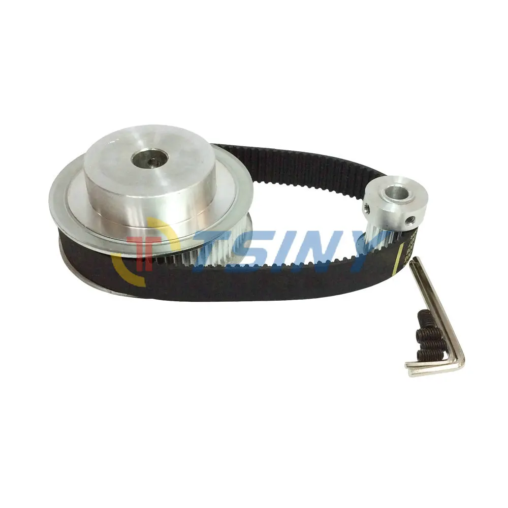 

HTD 3M Timing Belt Pulley 4:1 72 Teeth and 18 Teeth Shaft Center Distance 90mm Engraving Machine Accessories - Belt Gear Kit