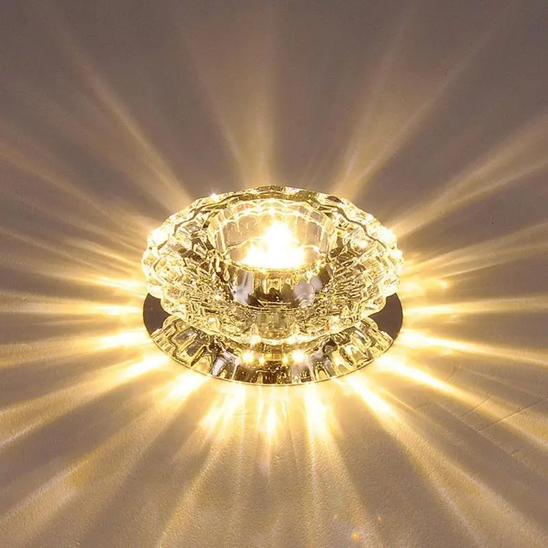 SOL светодиодный Светодиодный потолочный светильник с кристаллами, светильник для коридора, прихожей, гостиной, лобби