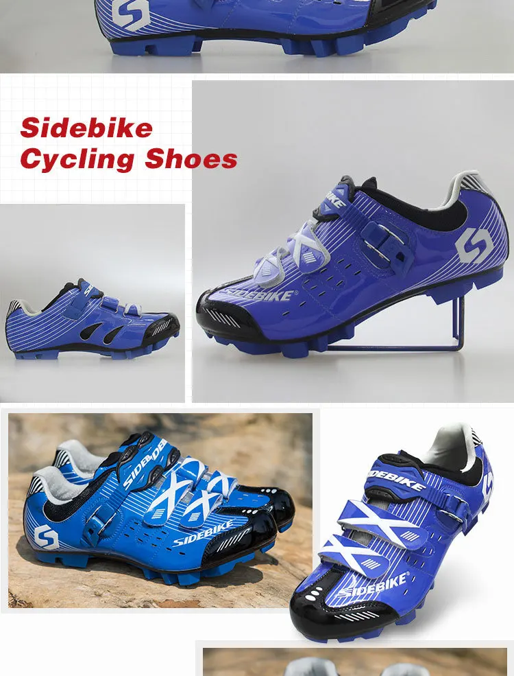 SIDEBIKE/Мужская обувь для велоспорта MTB, светоотражающая, синяя, желтая, красная, белая, для езды на велосипеде, горная обувь, велосипедные кроссовки, Sapatilha Ciclismo