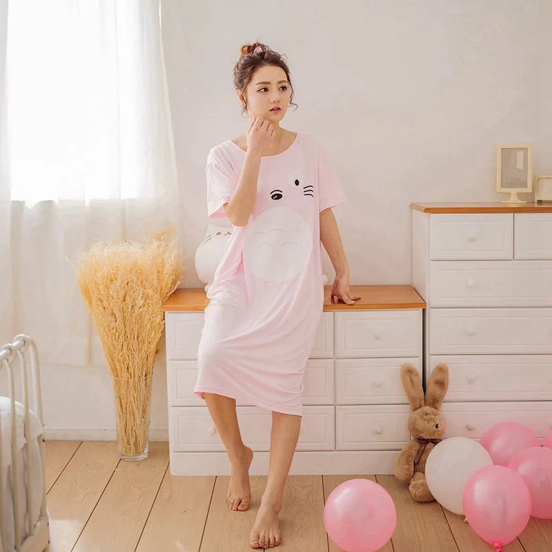 Домашняя одежда «Мой сосед Тоторо», ночная одежда, летняя футболка, футболки с короткими рукавами, топы, футболки - Цвет: pink