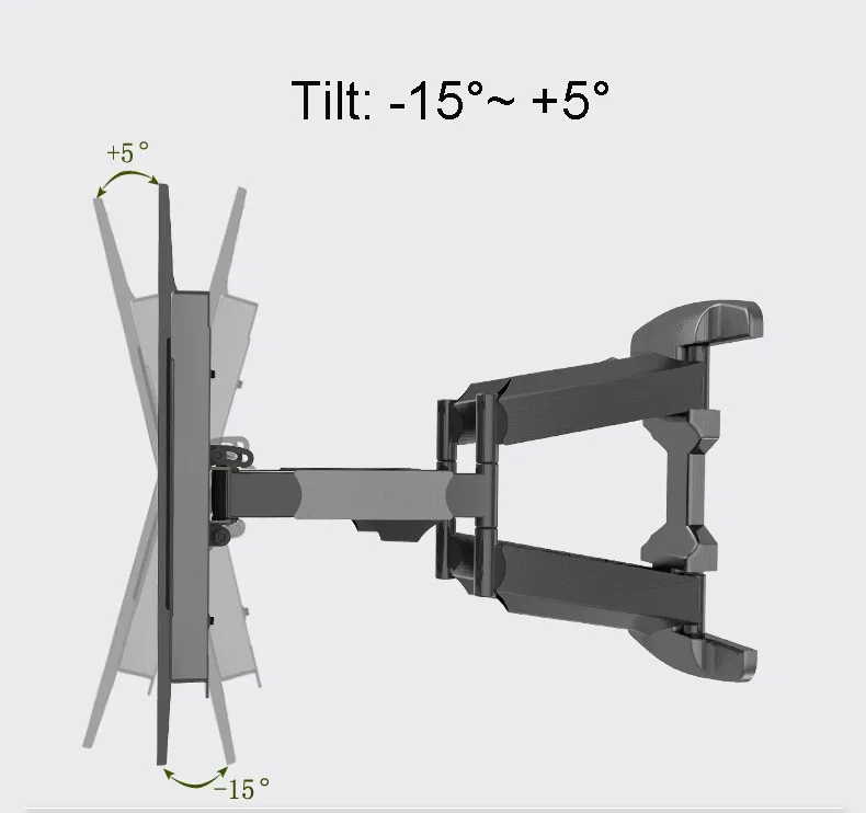 32-60 дюймов полное движение ТВ настенное крепление 6 поворотных рычагов кронштейн с кабельным управлением